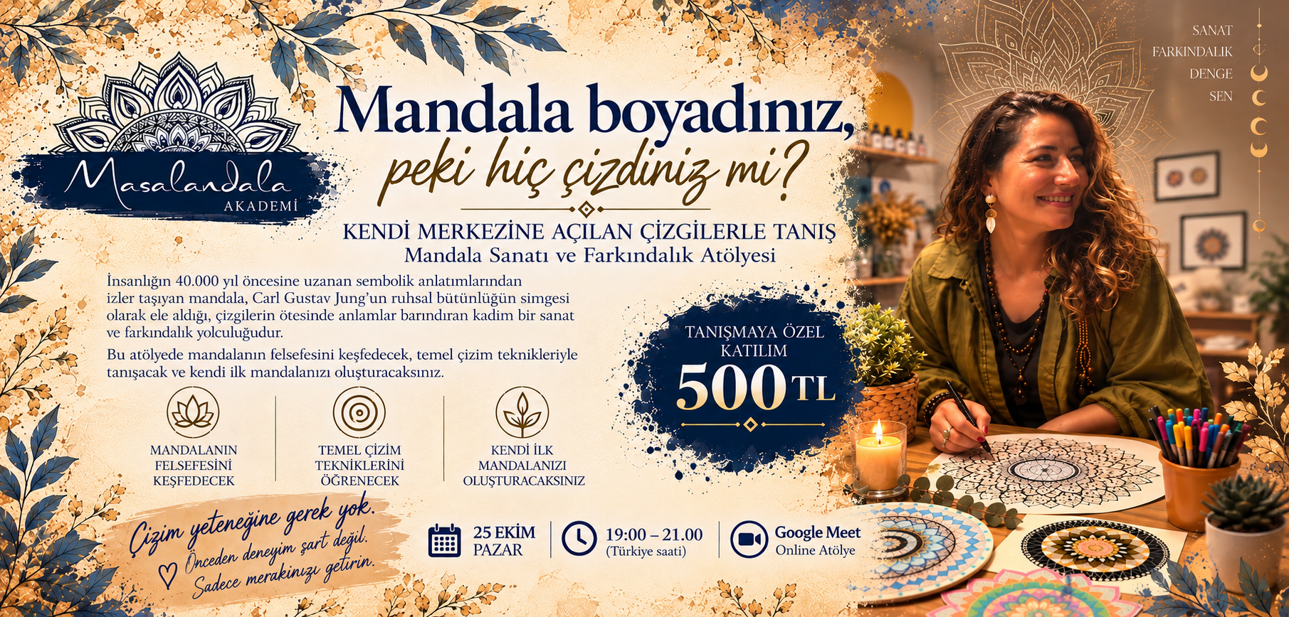Kendi Merkezine Açılan Çizgilerle Tanış - Online Atölye